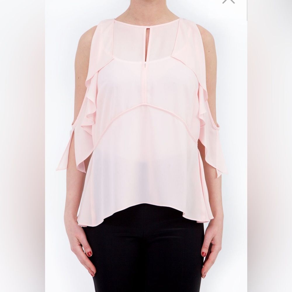 NWT Joseph Ribkoff Women’s Cutout Sleeves Black Blouse